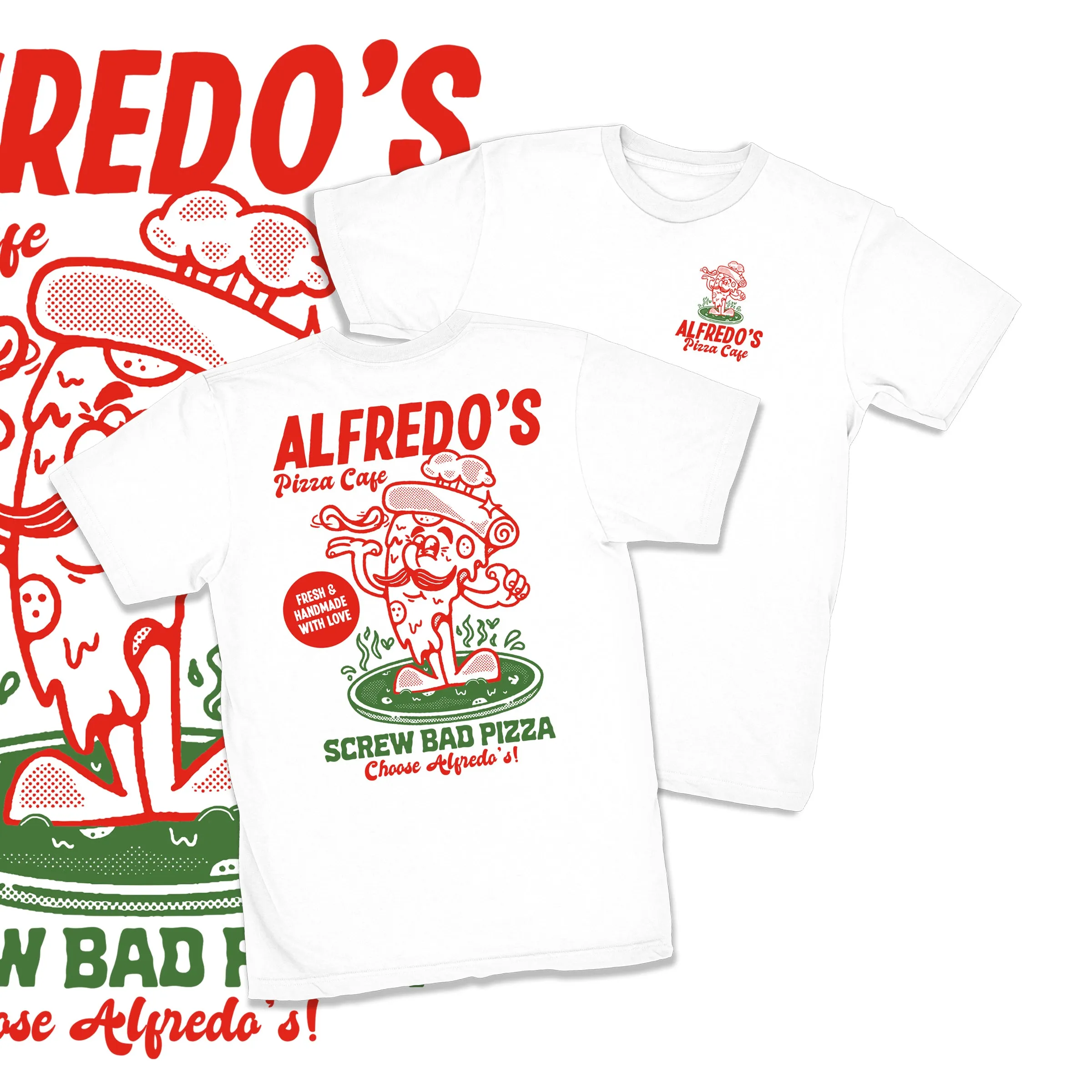 Alfredo's Pizza Cafe Front/Back Women's Relaxed T-Shirt