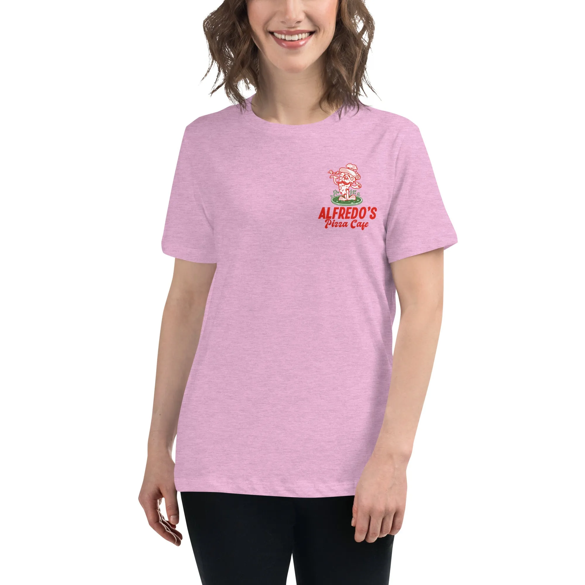 Alfredo's Pizza Cafe Front/Back Women's Relaxed T-Shirt