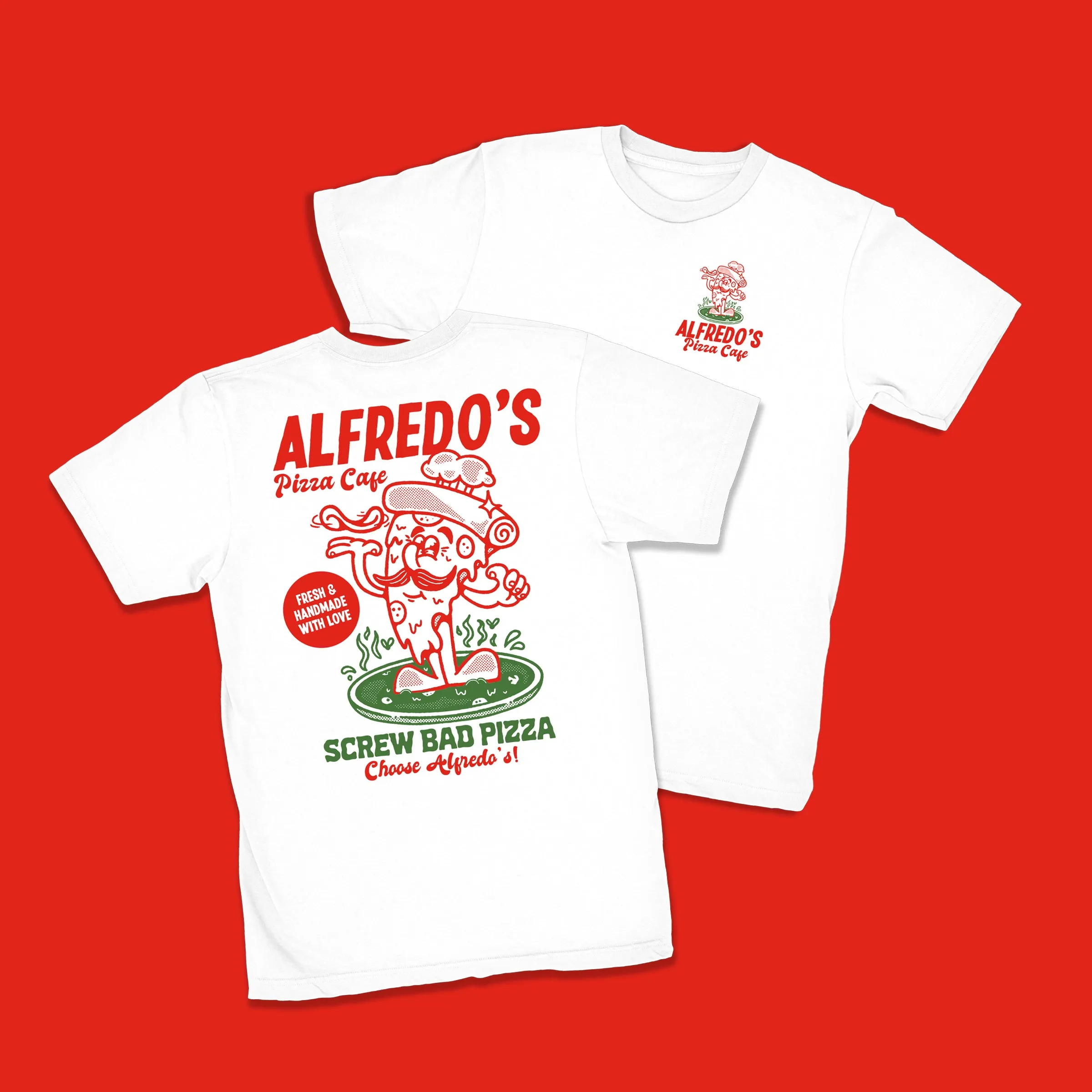 Alfredo's Pizza Cafe Front/Back Women's Relaxed T-Shirt