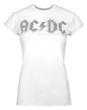 Amplified Clothing AC/DC Womens Grey Short Sleeved T-Shirt