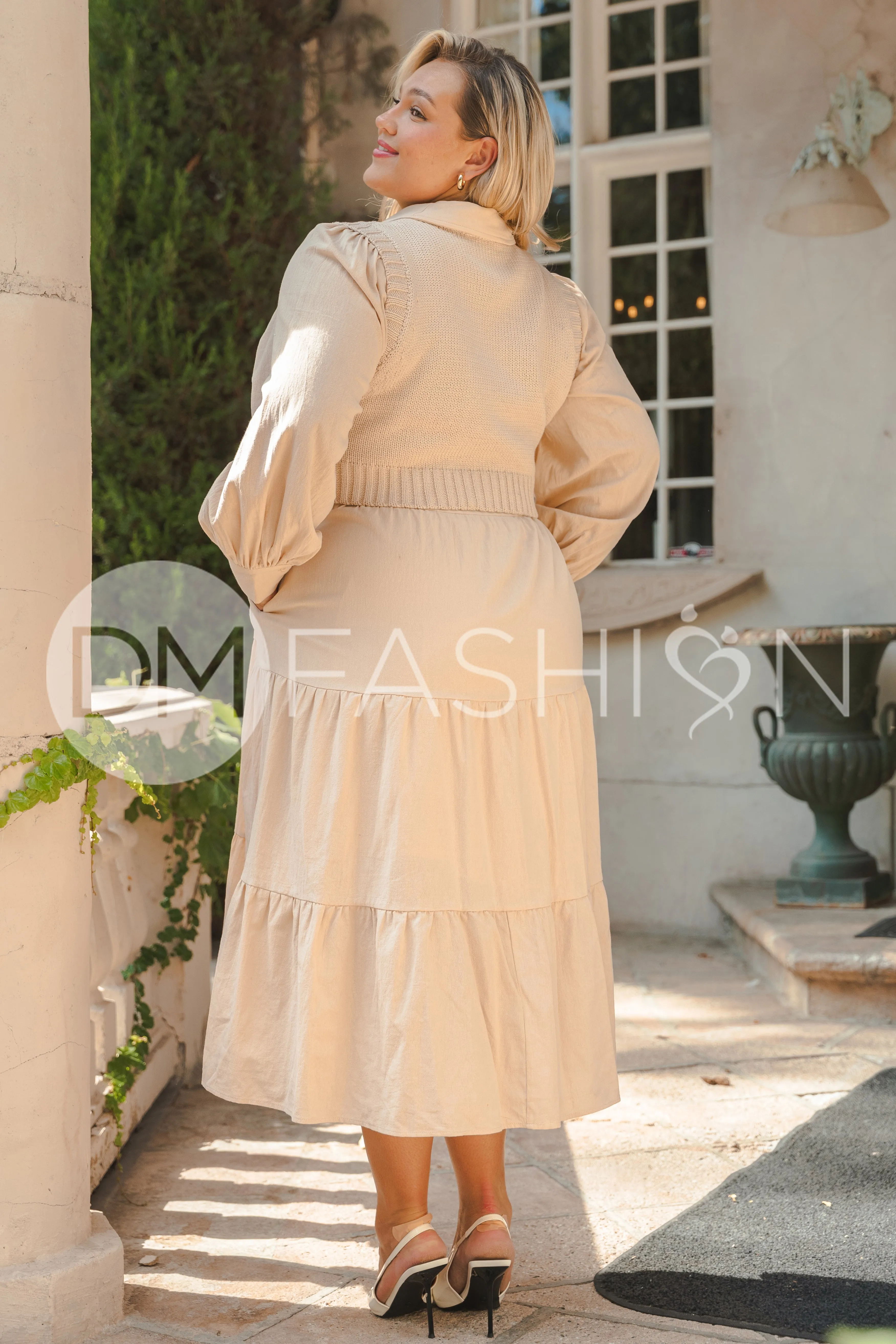 Angelica Almond Sweater Dress - DM Exclusive - Nursing Friendly - Restocked