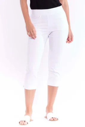 Betty Basics Crop Bengaline Pant in White