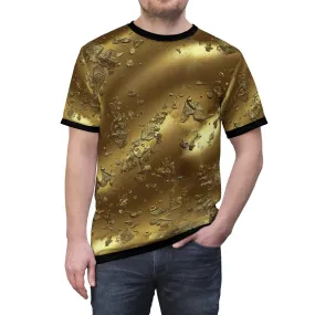 Burst of Gold T-Shirt Unisex Tee Golden T-Shirt All Over Print Tee Unisex Gold Print Tee | X3345