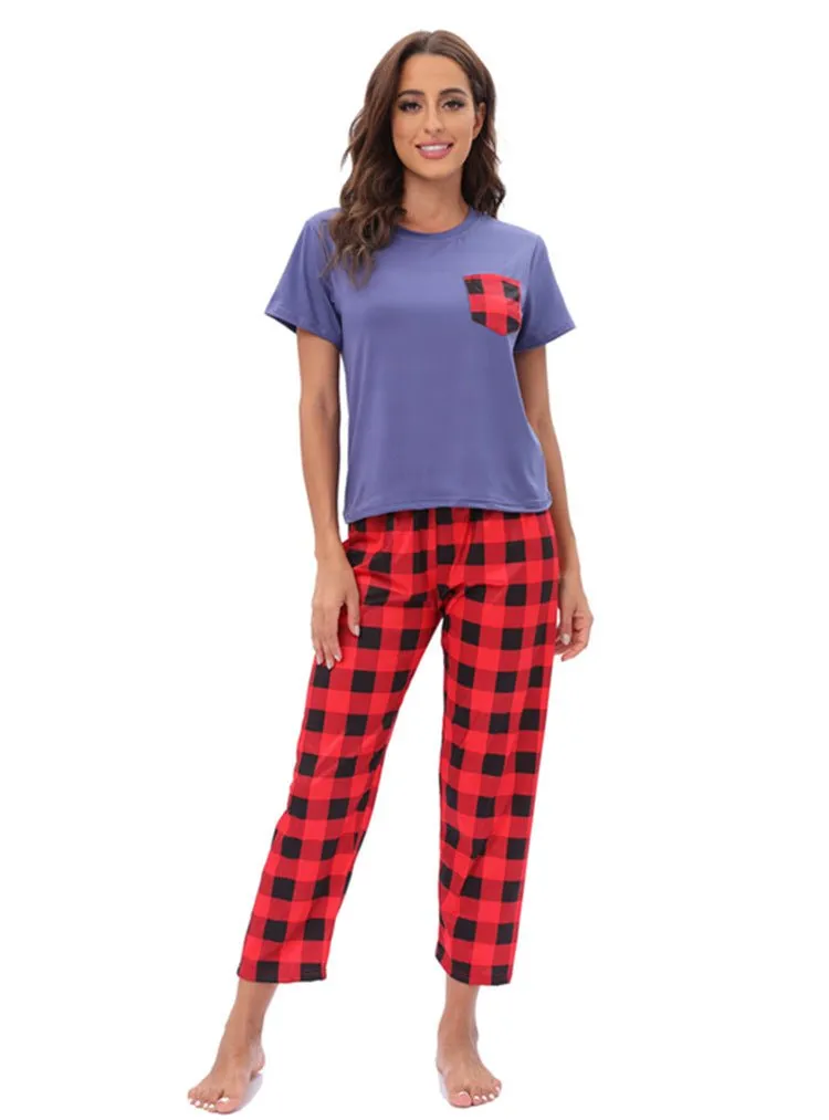 Casual Patterned T-Shirt and Capri Pants Set