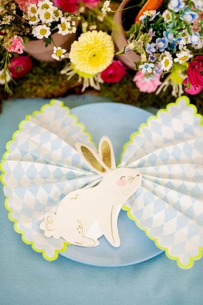 Cute Bunny Shaped Paper Napkins x 20