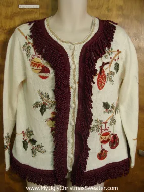 Cute Christmas Sweater with Amazing Fringe