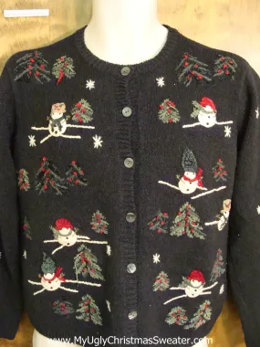 Cute Snowmen and Trees Funny Christmas Sweater