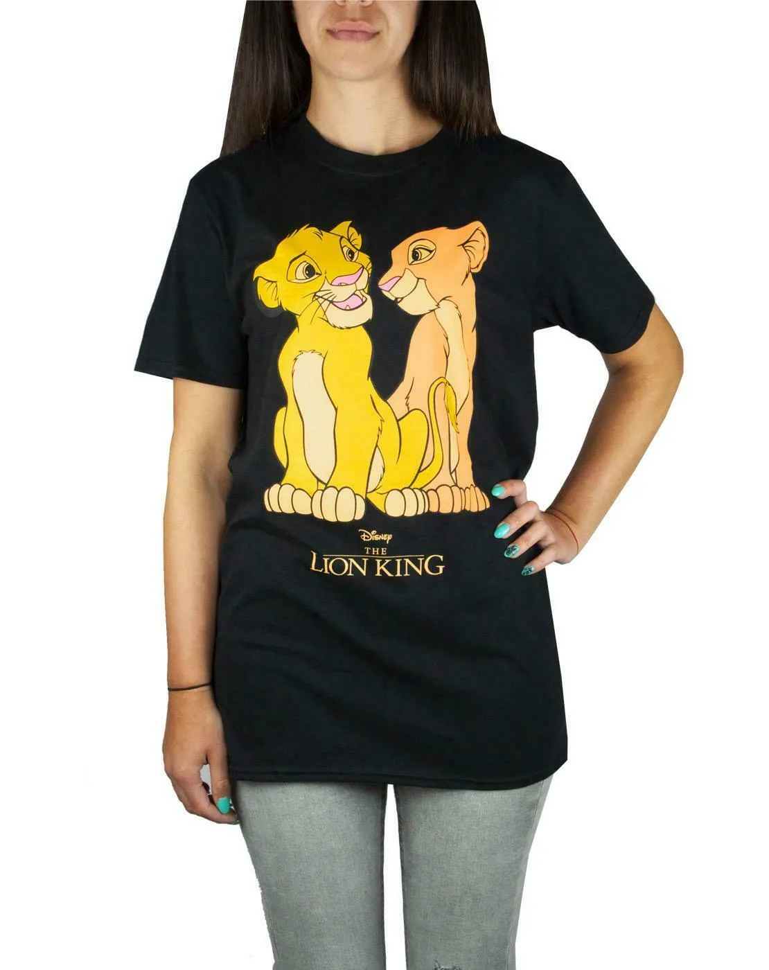 Disney Lion King Womens Black Short Sleeved T-Shirt