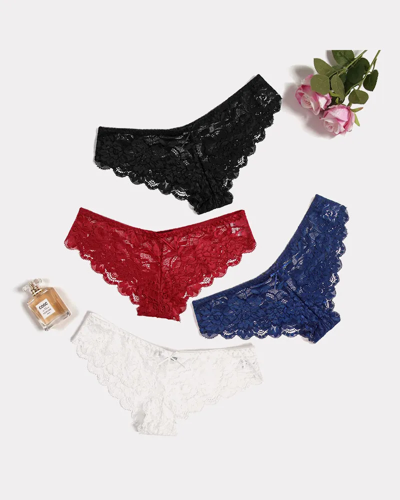 Floral Lace Panties Hipster Underwear