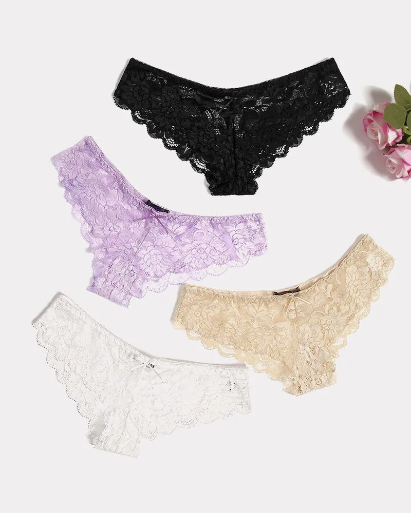 Floral Lace Panties Hipster Underwear