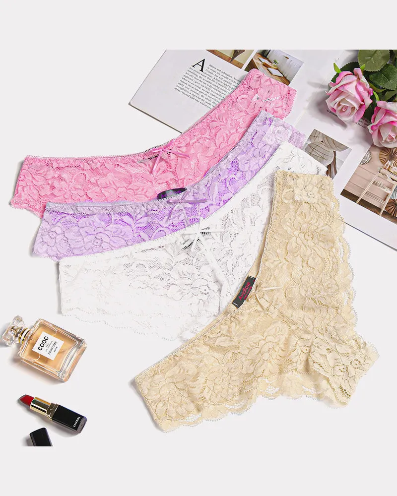 Floral Lace Panties Hipster Underwear