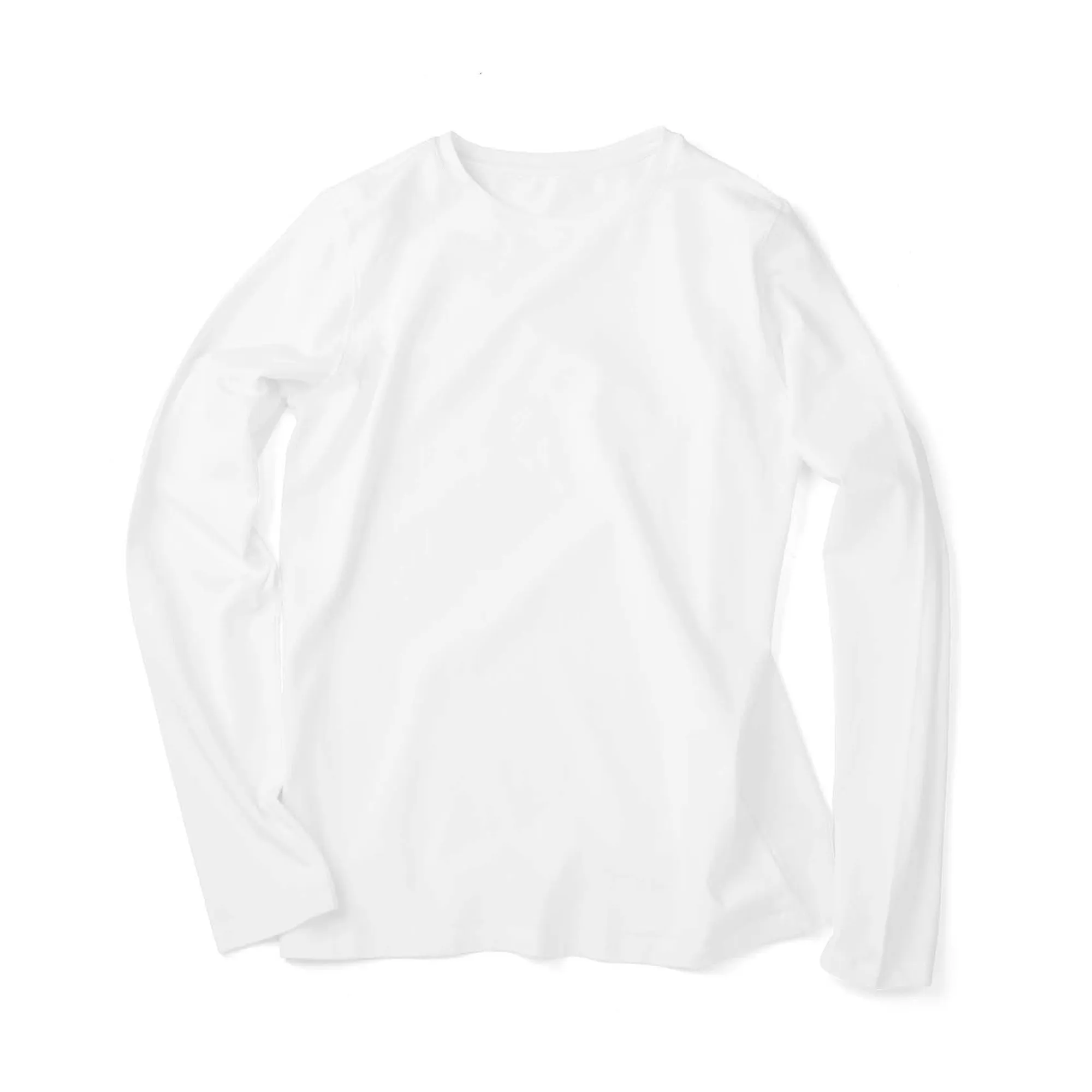 FRADI Long Sleeve Cotton Stretch T-Shirt WHITE