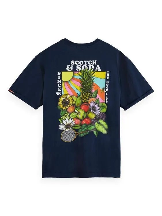 Front and Back Artwork Tee (Navy) - S1723040004