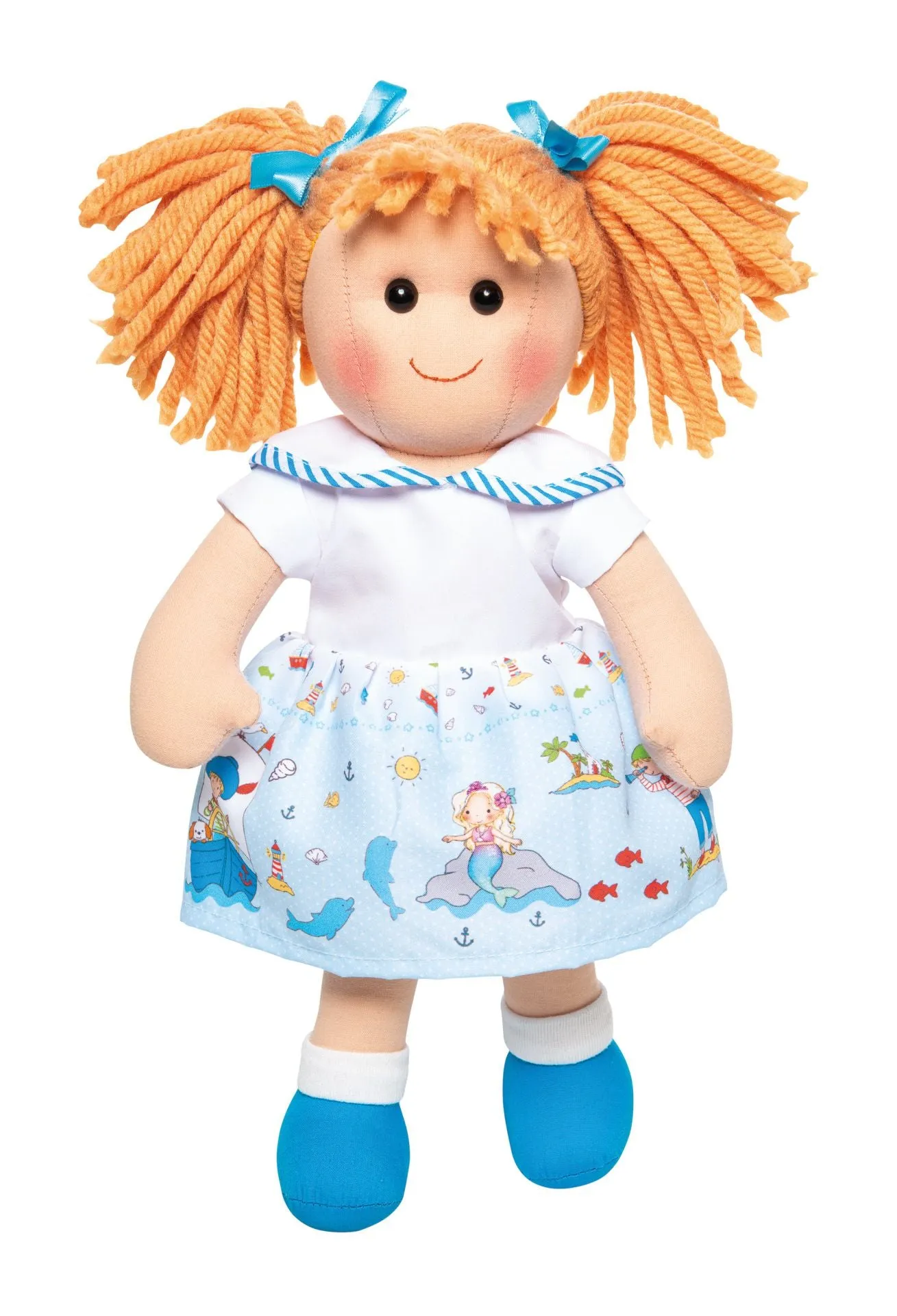 Heless Soft Rag Doll 'Fenja' With Nautical Dress 32cm