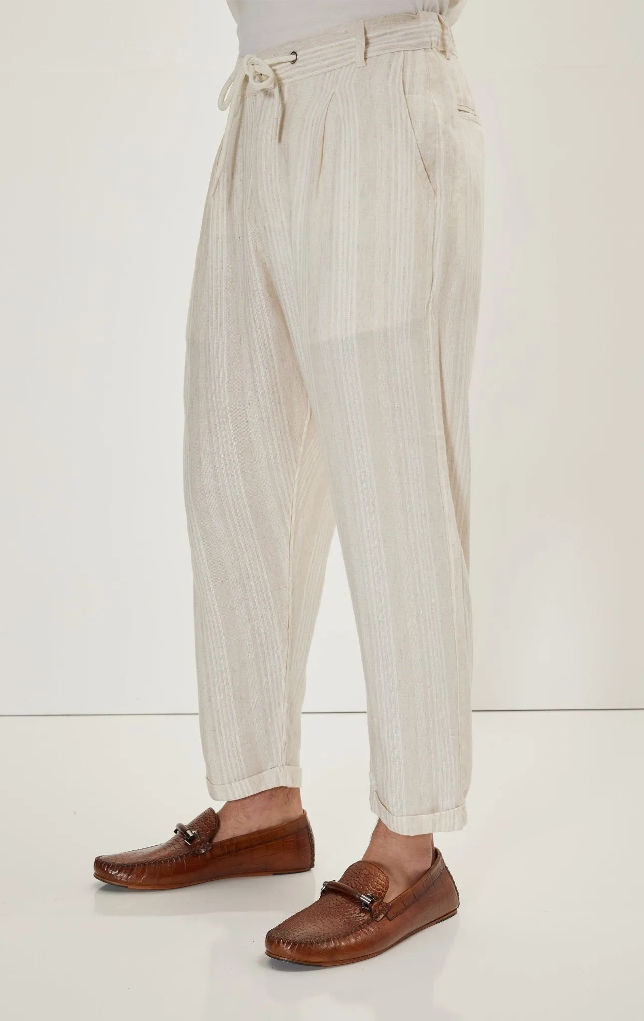 Linen Pants - Beige