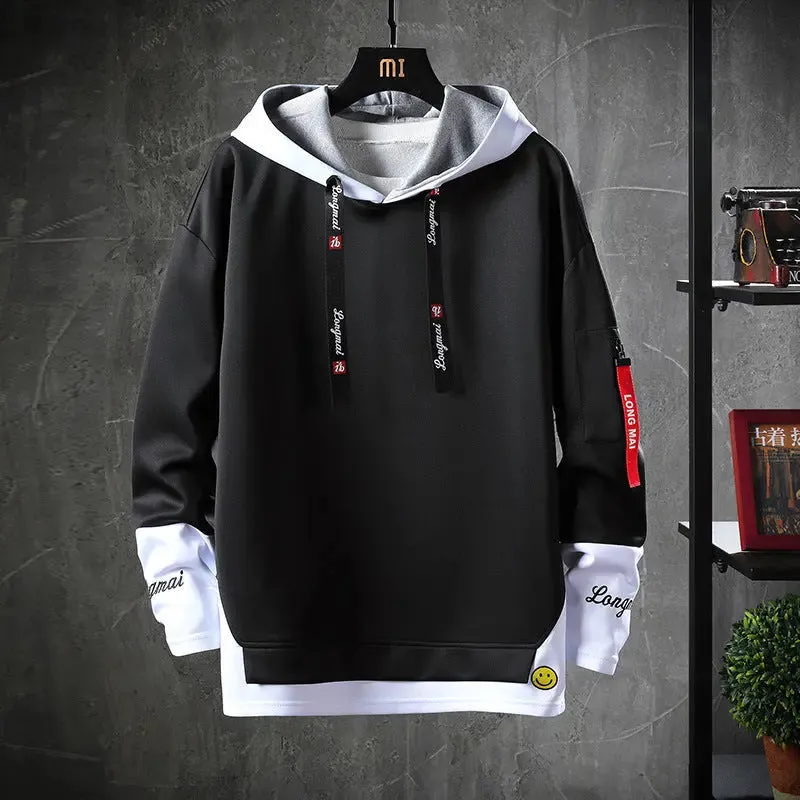 Men's Casual Long-sleeved Printed hoodie