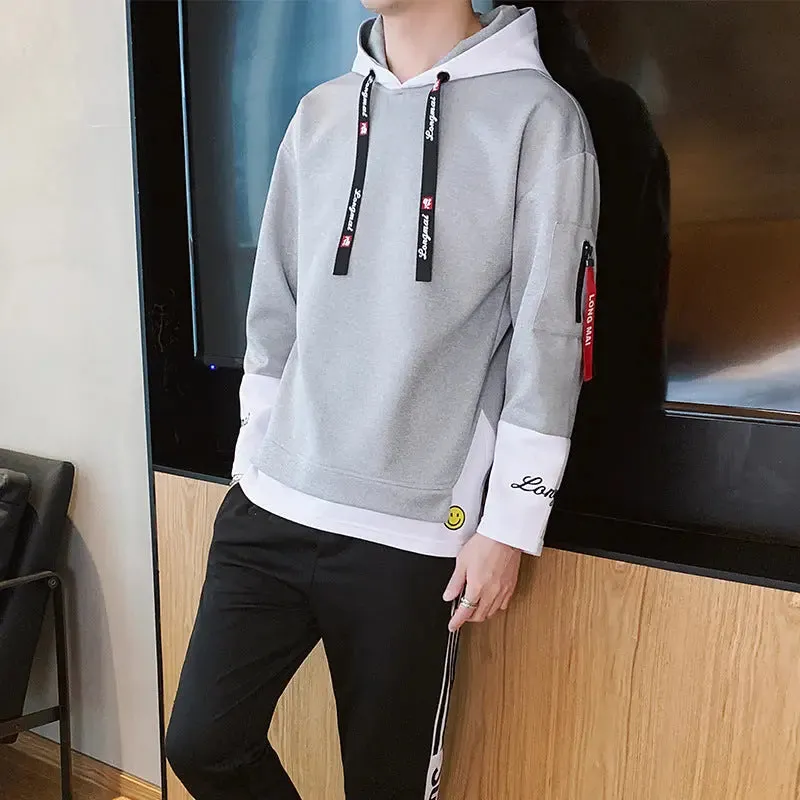 Men's Casual Long-sleeved Printed hoodie