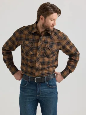 Men's Wrangler Retro Brown/Black Flannel Shirt