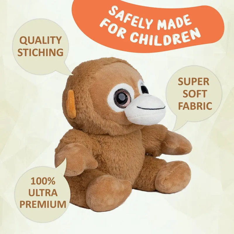 Monkey Soft Toy for Kids | Adorable cute Huggable & Cuddly Stuffed Animal Plush Toy | 29 CM