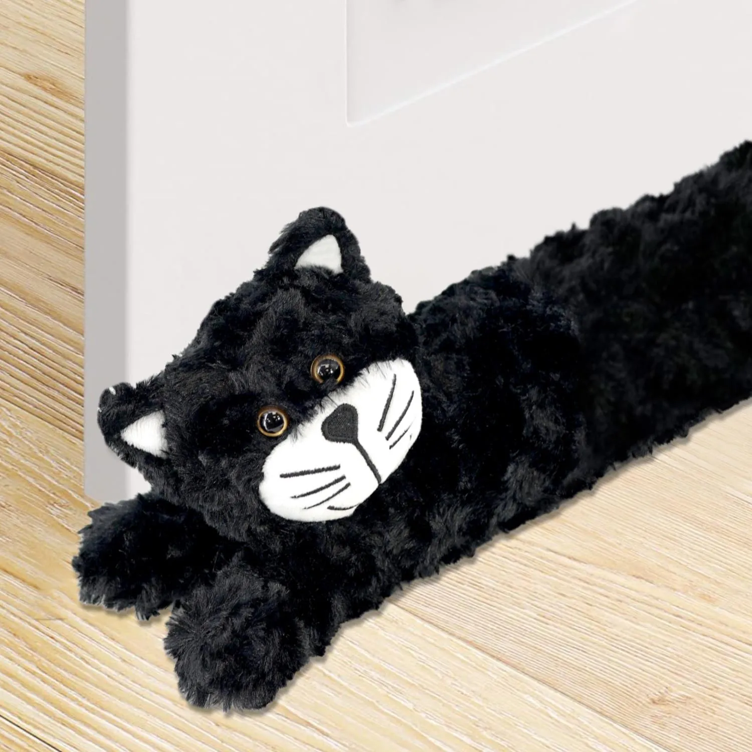 Novelty Black Cat Draught Excluder for Doors