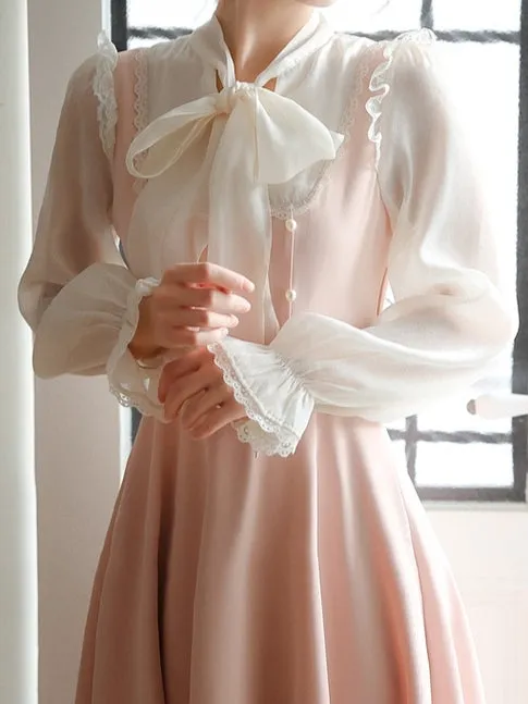 Pink Macaron one-piece Dress