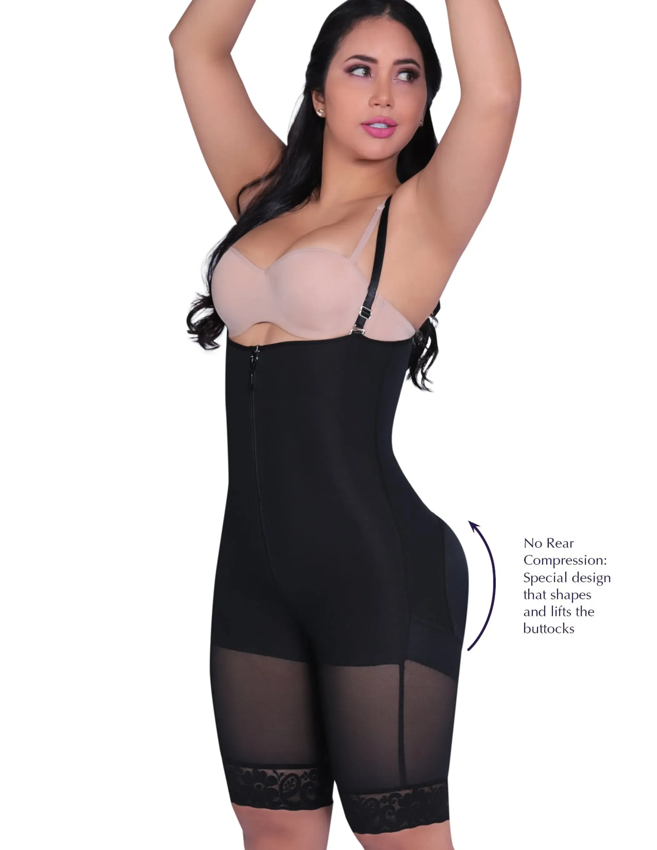 Siluet  Braless Mid-Thigh Minimizer Bodysuit - Pack Of: 1