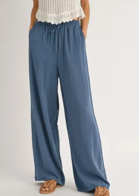 Sugarloaf Elastic Waistband Pants - Indigo