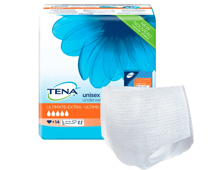 Tena 72425 Ultimate Underwear, X-Large (140-168cm or 55"-66") White