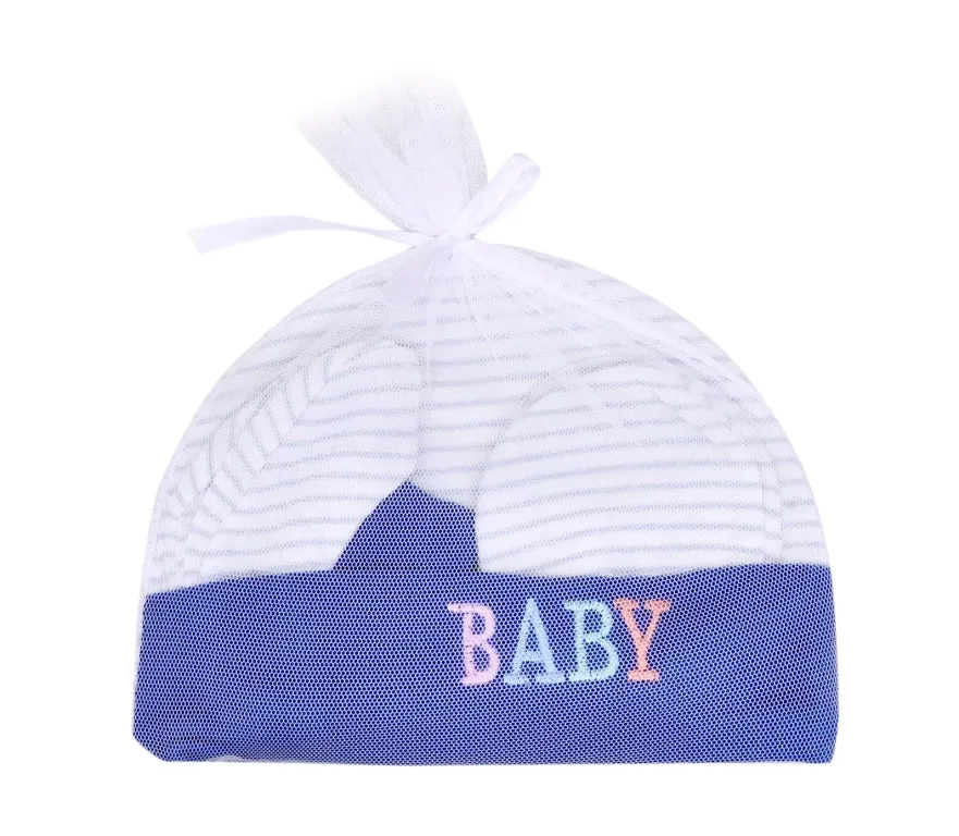 THE LITTLE LOOKERS Cotton Cap,Mitten and Booty Set for Unisex New Born Babies and Infants